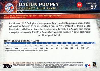 2015 Topps #97 Dalton Pompey Back