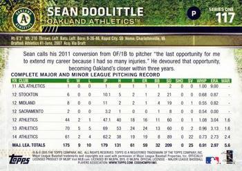 2015 Topps #117 Sean Doolittle Back