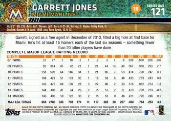 2015 Topps #121 Garrett Jones Back