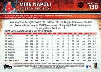 2015 Topps #130 Mike Napoli Back