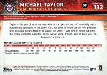 2015 Topps #132 Michael Taylor Back