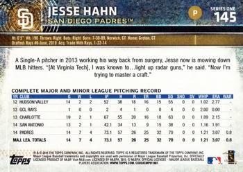 2015 Topps #145 Jesse Hahn Back