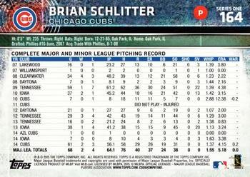 2015 Topps #164 Brian Schlitter Back