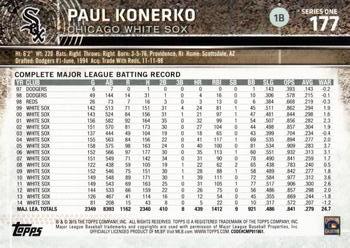 2015 Topps #177 Paul Konerko Back