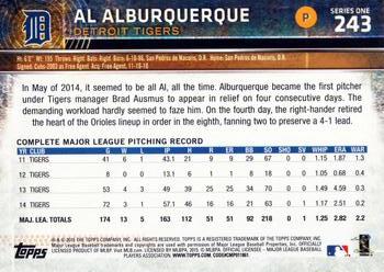 2015 Topps #243 Al Alburquerque Back