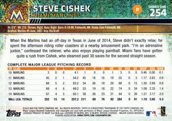 2015 Topps #254 Steve Cishek Back