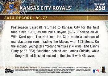 2015 Topps #258 Kansas City Royals Back