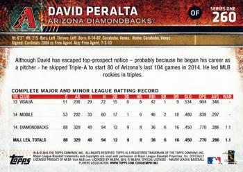 2015 Topps #260 David Peralta Back