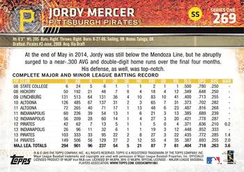 2015 Topps #269 Jordy Mercer Back