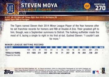 2015 Topps #270 Steven Moya Back