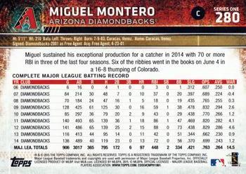 2015 Topps #280 Miguel Montero Back