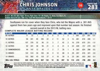 2015 Topps #283 Chris Johnson Back