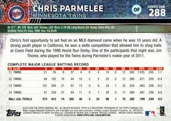 2015 Topps #288 Chris Parmelee Back