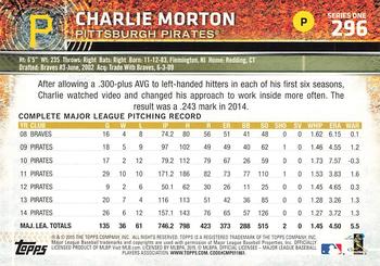 2015 Topps #296 Charlie Morton Back