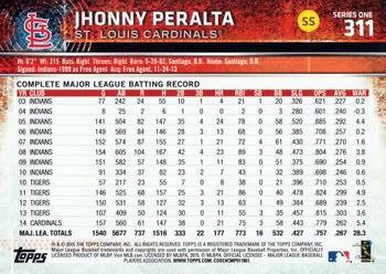 2015 Topps #311 Jhonny Peralta Back