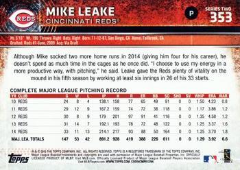 2015 Topps #353 Mike Leake Back