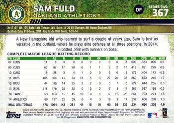2015 Topps #367 Sam Fuld Back