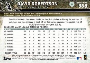 2015 Topps #368 David Robertson Back