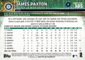 2015 Topps #385 James Paxton Back