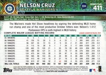2015 Topps #411 Nelson Cruz Back
