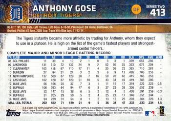 2015 Topps #413 Anthony Gose Back