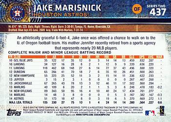 2015 Topps #437 Jake Marisnick Back