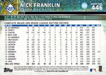 2015 Topps #446 Nick Franklin Back