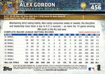 2015 Topps #456 Alex Gordon Back