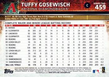 2015 Topps #459 Tuffy Gosewisch Back