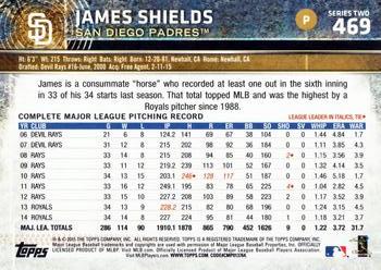 2015 Topps #469 James Shields Back