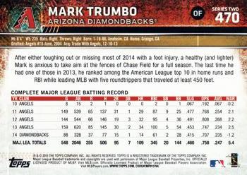 2015 Topps #470 Mark Trumbo Back