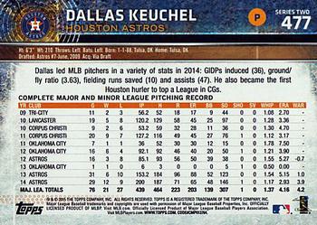 2015 Topps #477 Dallas Keuchel Back