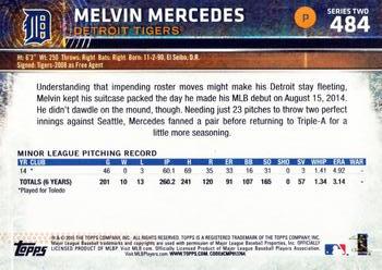 2015 Topps #484 Melvin Mercedes Back