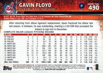 2015 Topps #490 Gavin Floyd Back