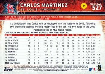 2015 Topps #527 Carlos Martinez Back