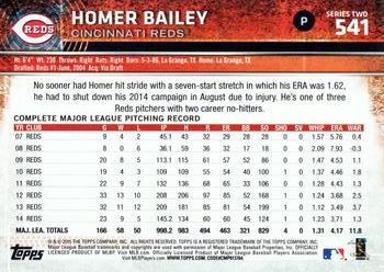 2015 Topps #541 Homer Bailey Back
