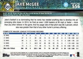 2015 Topps #556 Jake McGee Back
