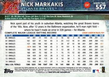 2015 Topps #557 Nick Markakis Back