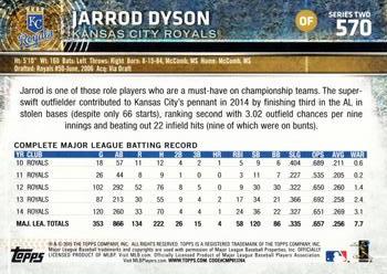 2015 Topps #570 Jarrod Dyson Back