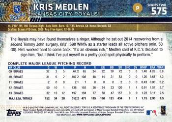 2015 Topps #575 Kris Medlen Back