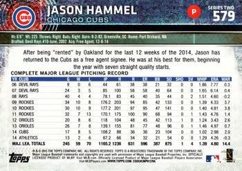 2015 Topps #579 Jason Hammel Back
