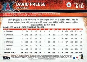 2015 Topps #610 David Freese Back