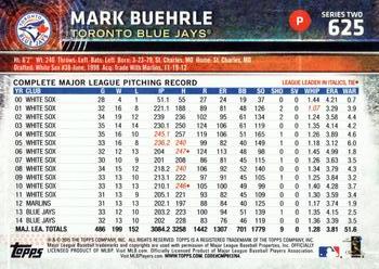 2015 Topps #625 Mark Buehrle Back