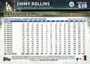 2015 Topps #638 Jimmy Rollins Back