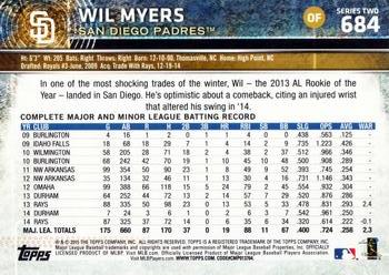 2015 Topps #684 Wil Myers Back
