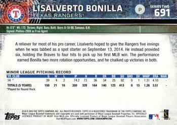 2015 Topps #691 Lisalverto Bonilla Back