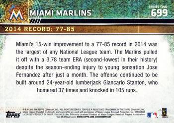 2015 Topps #699 Miami Marlins Back