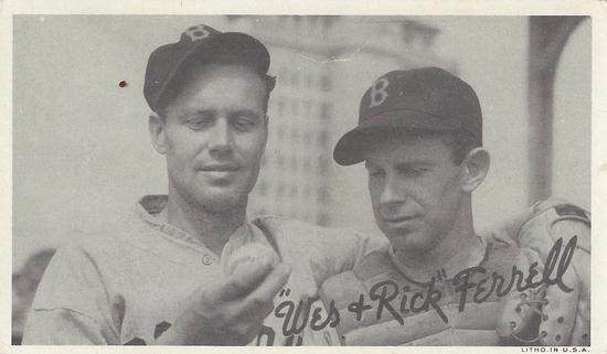 1936 Goudey Wide Pen Premiums (R314 Type 1)  #NNO Wes Ferrell / Rick Ferrell Front
