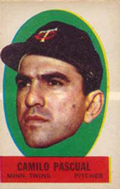 1963 Topps - Peel-Offs #NNO Camilo Pascual Front