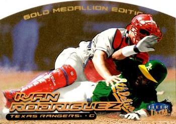 2000 Ultra - Gold Medallion #20G Ivan Rodriguez Front